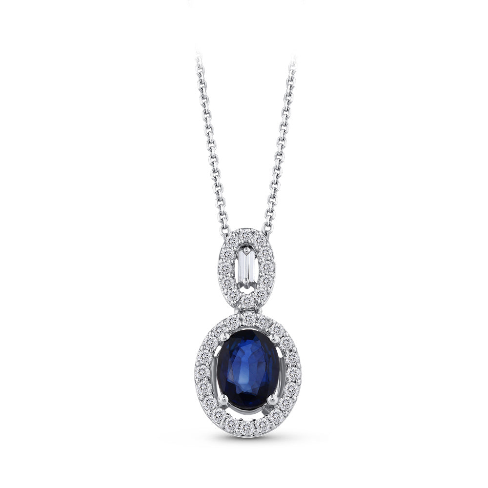 1.72 ct. Saphir Halskette