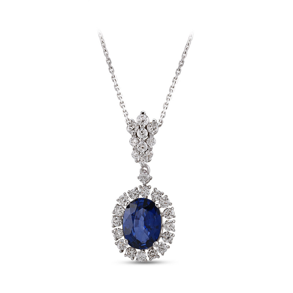 2.09 ct. Saphir Halskette