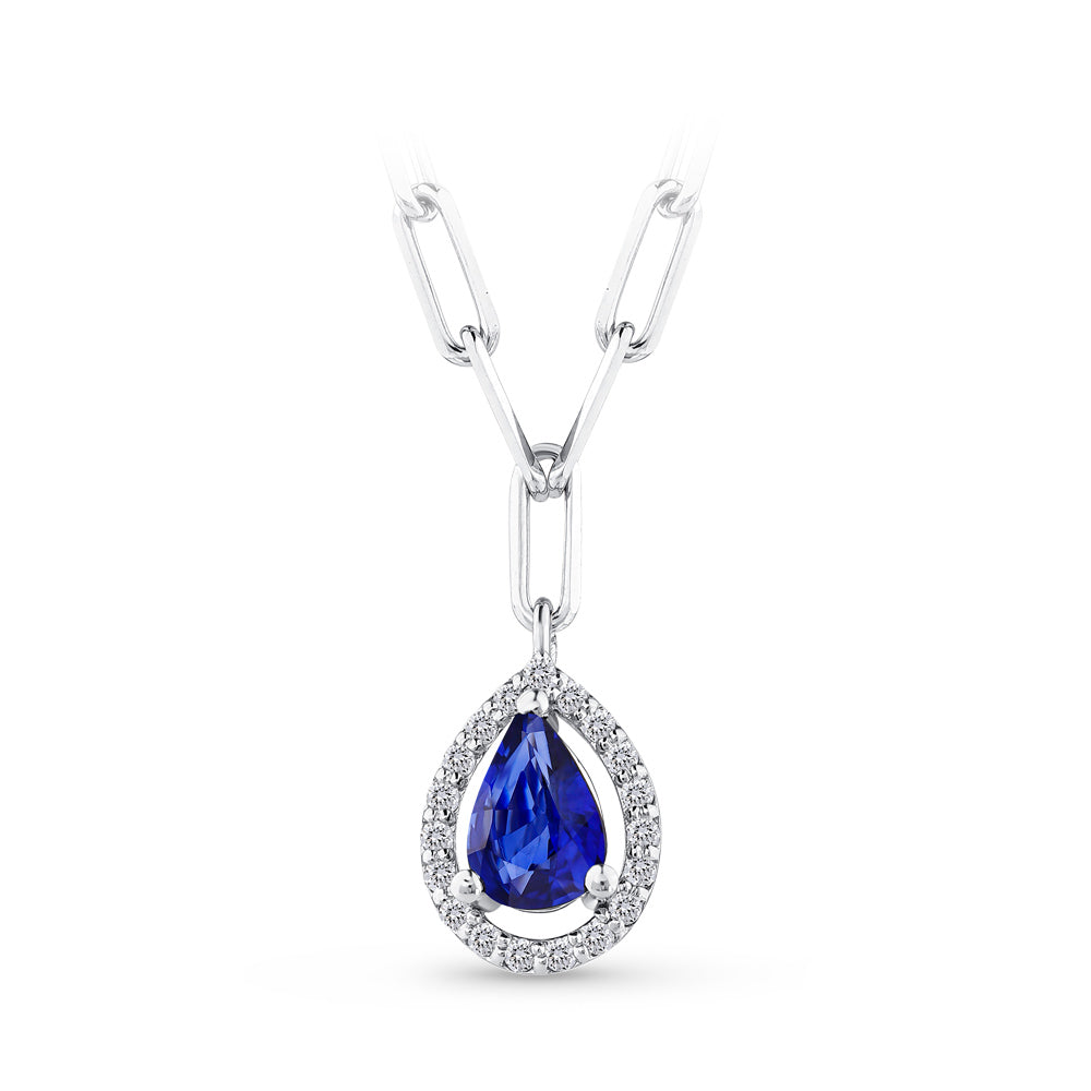 0.48 ct. Saphir Halskette