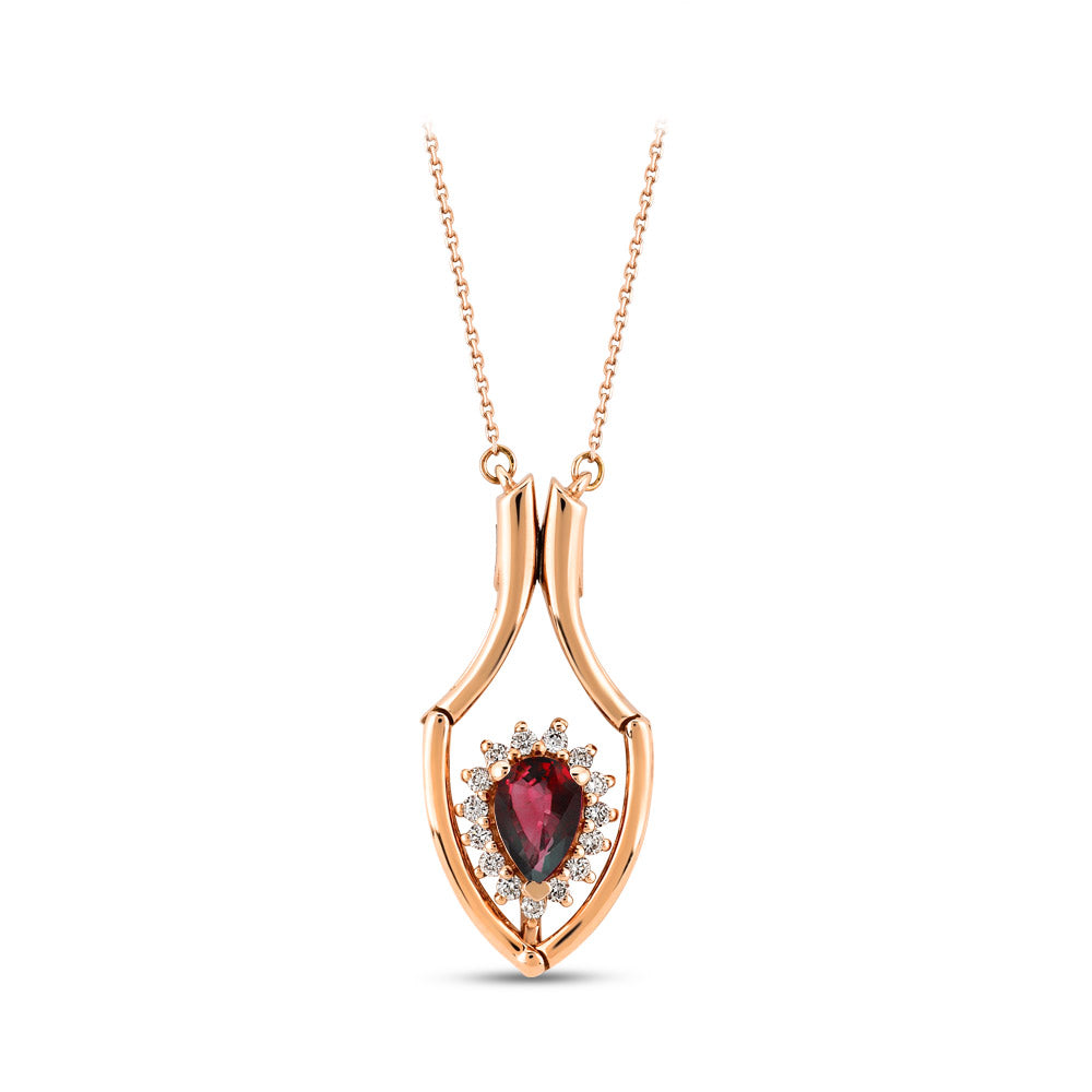 0.71 ct. Rubin Halskette