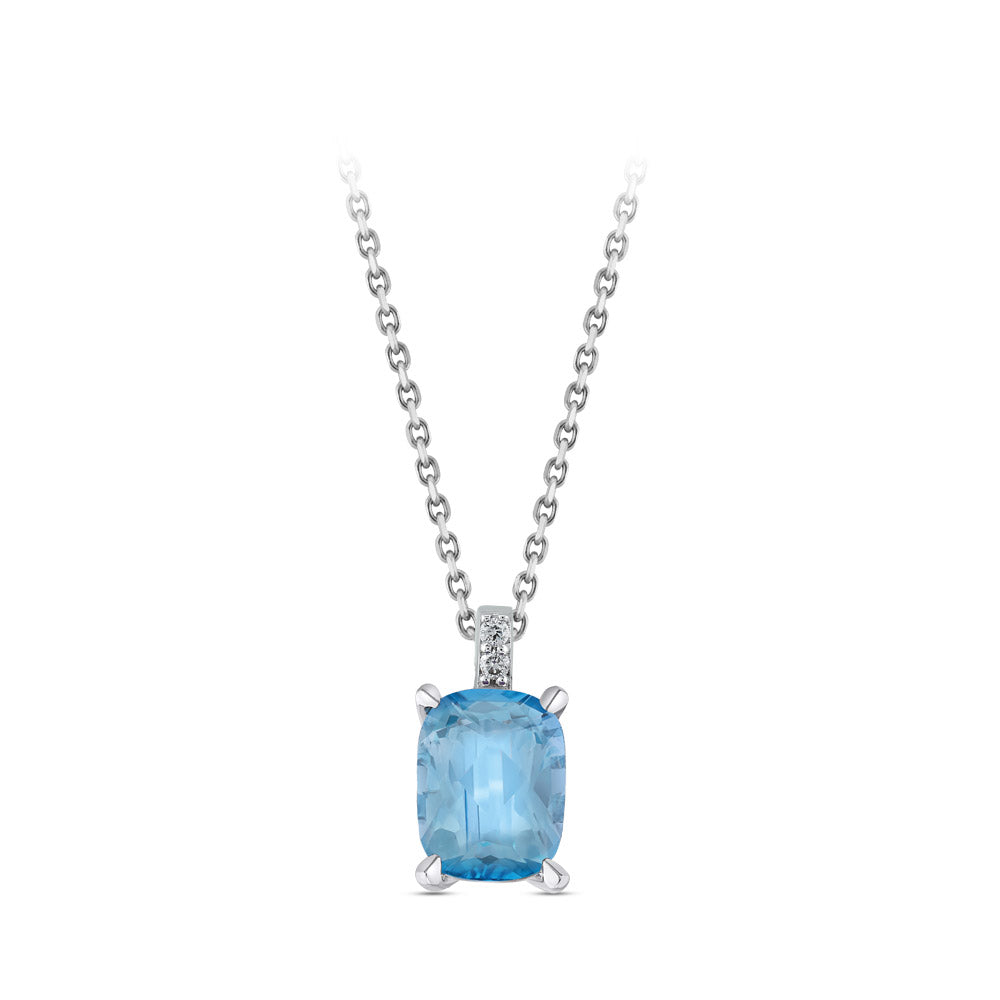 1.62 ct. Blauer Topas Halskette