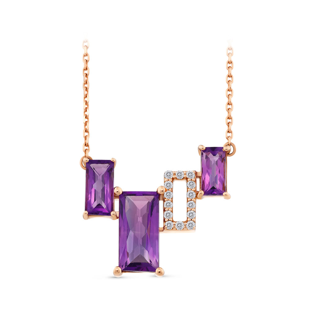 2.19 ct. Amethyst Halskette