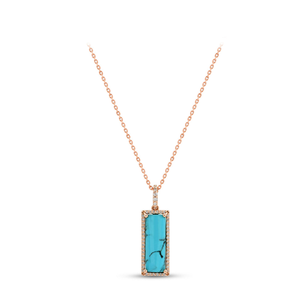 2.13 ct. Türkis Halskette