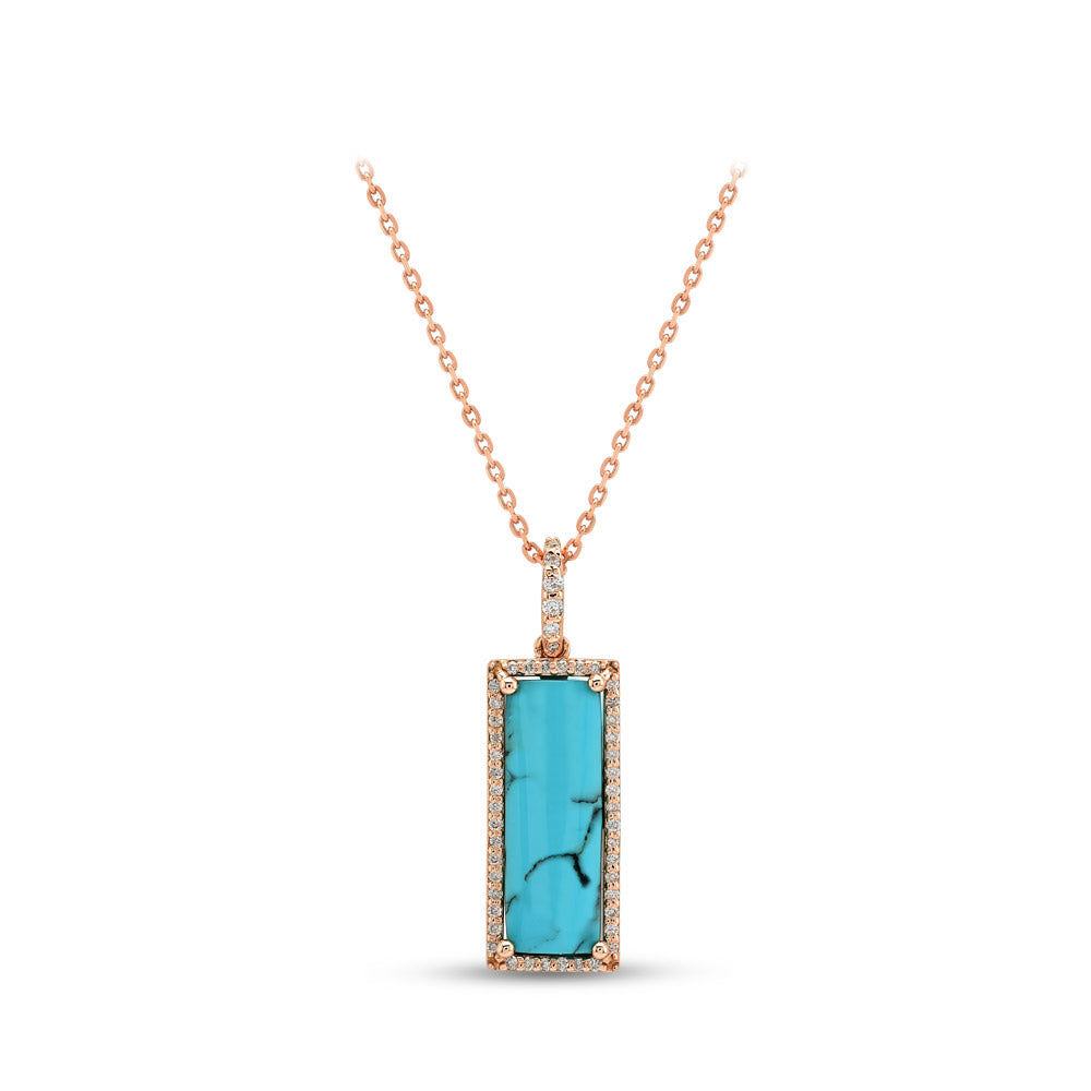 2.13 ct. Türkis Halskette