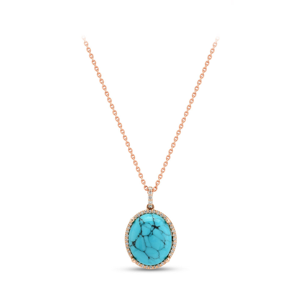 3.20 ct. Türkis Halskette