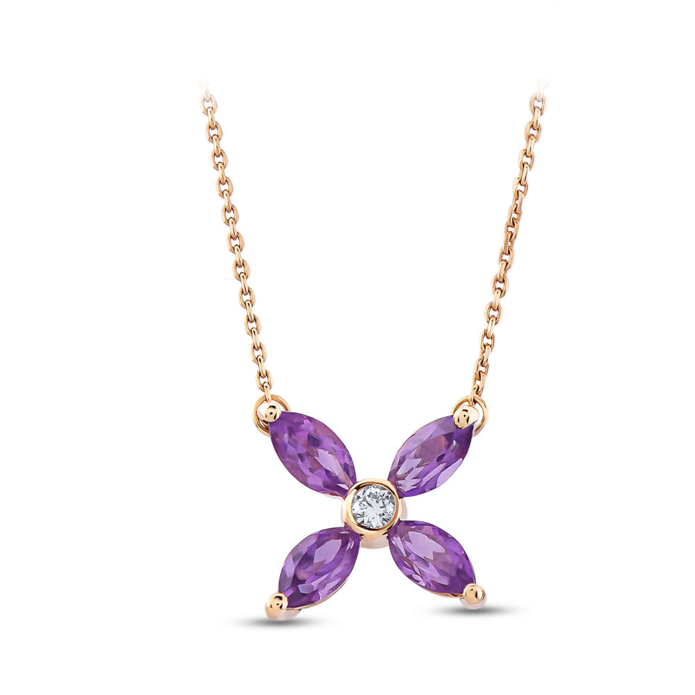 0.52 ct. Amethyst Halskette