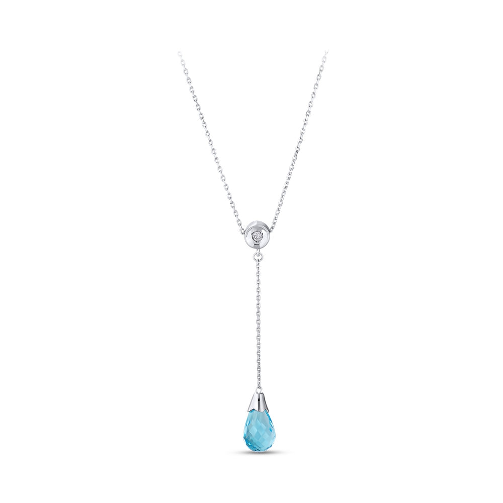 1.67 ct. Blauer Topas Halskette