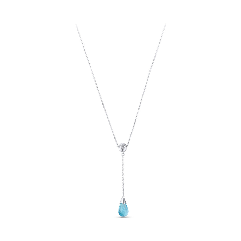 1.67 ct. Blauer Topas Halskette