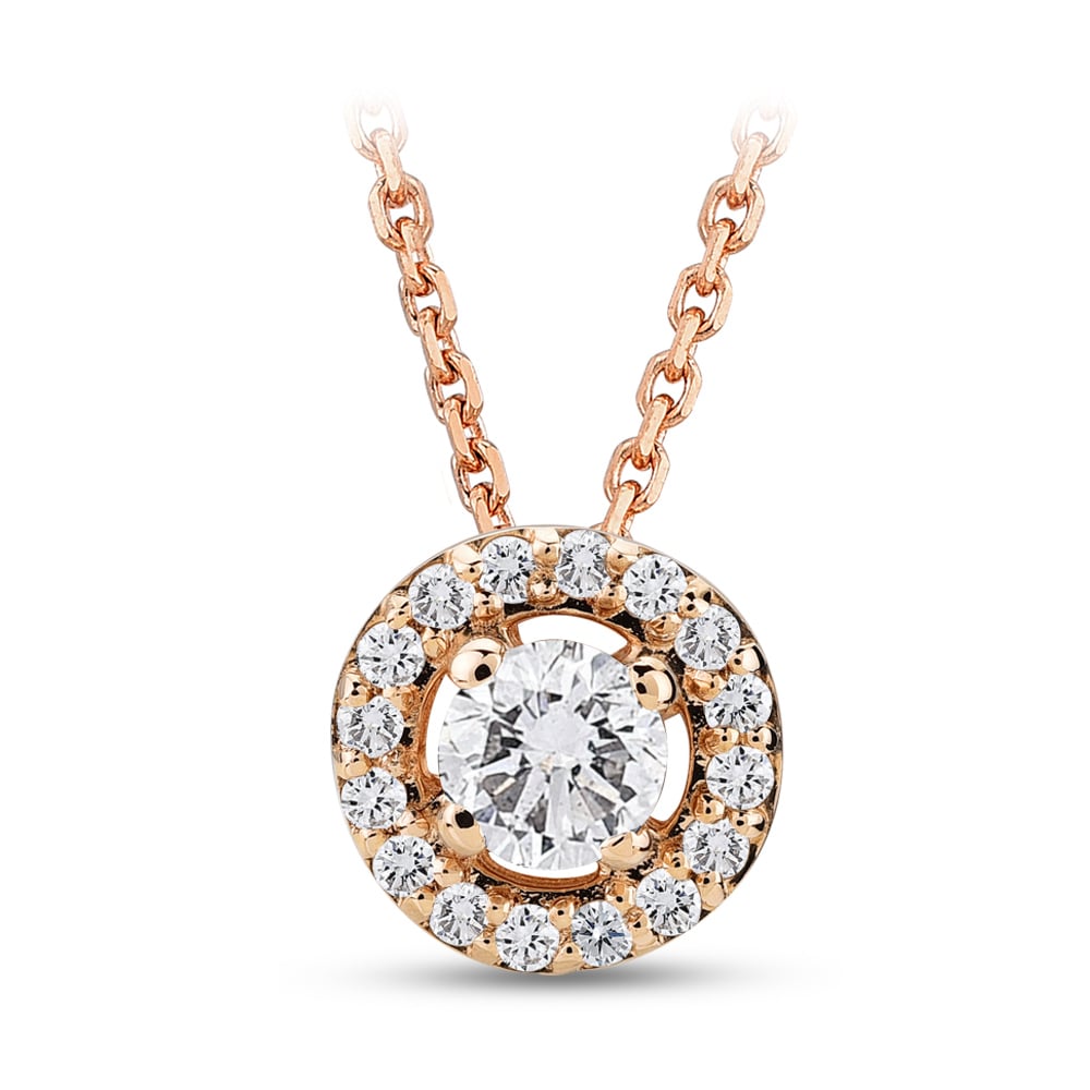 0.23 ct. Solitär Diamant Halskette