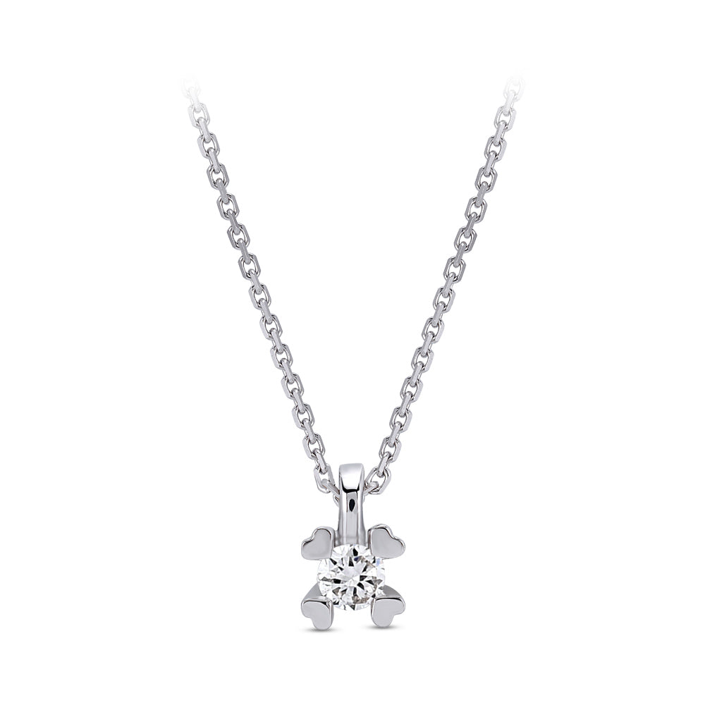 0.08 ct. Solitär Diamant Halskette