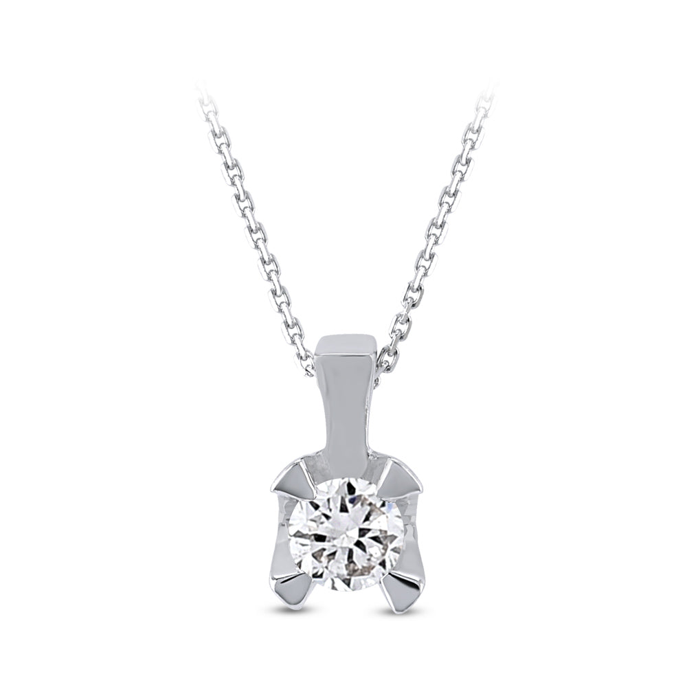 0.20 ct. Solitär Diamant Halskette
