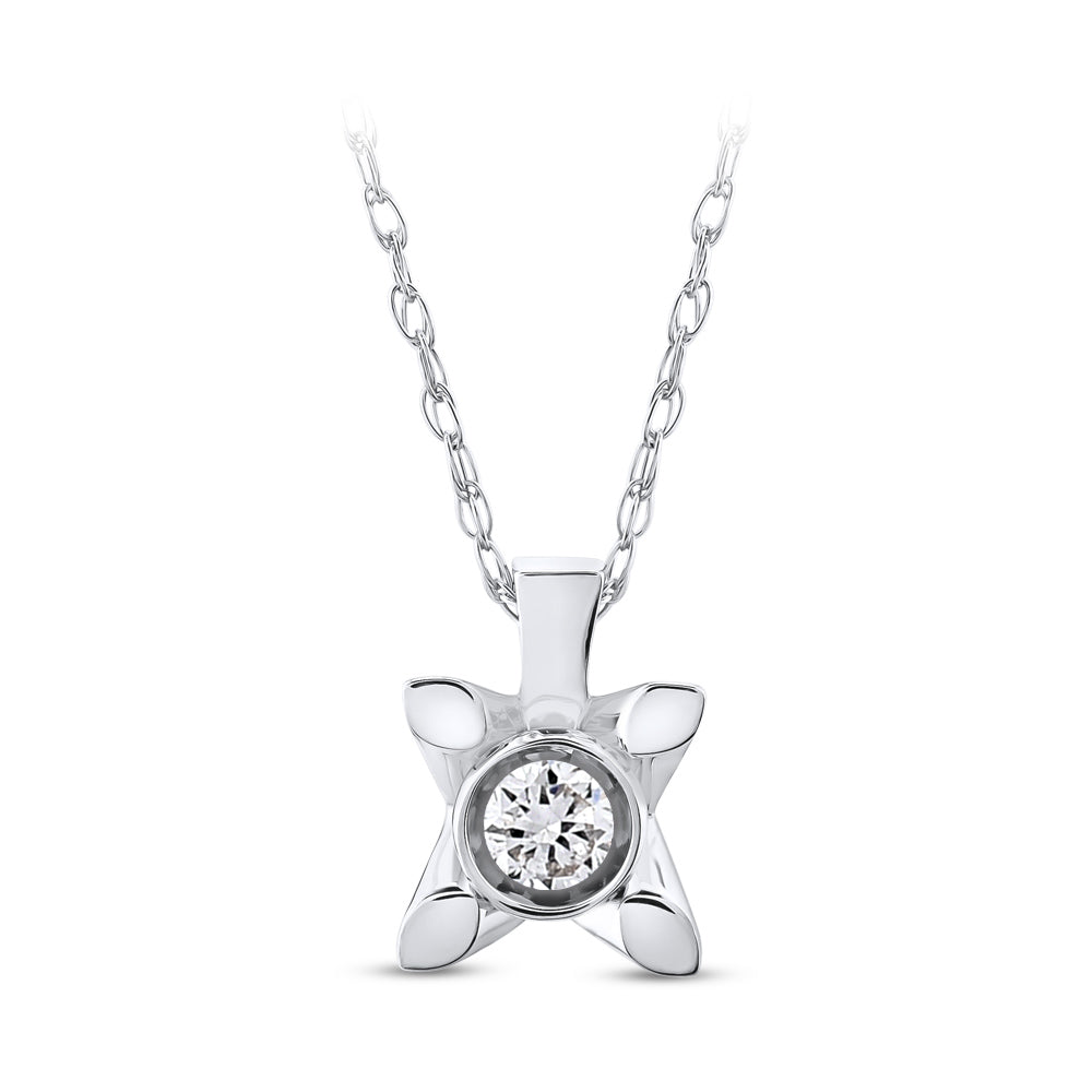 0.06 ct. Solitär Diamant Halskette