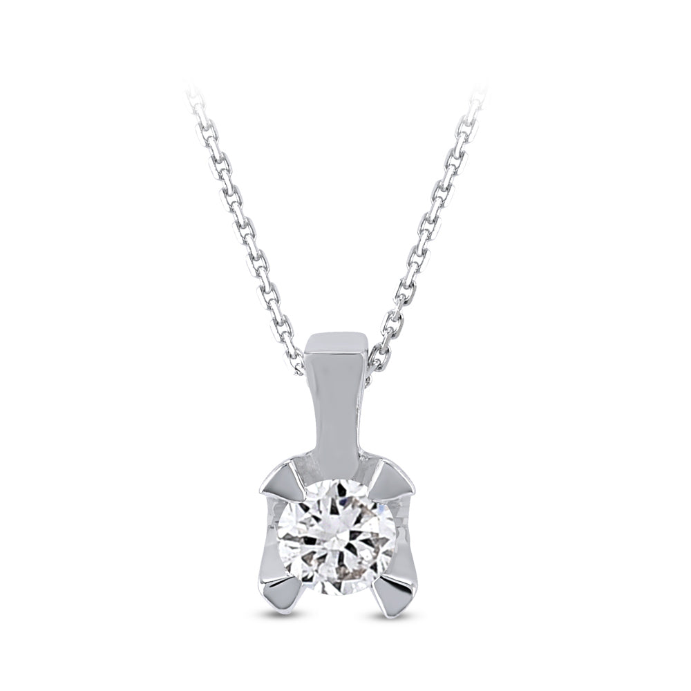 0.08 ct. Solitär Diamant Halskette