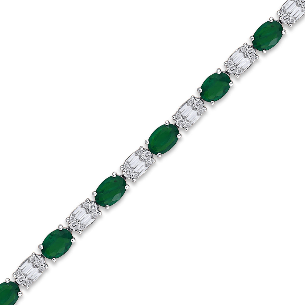 6.41 ct. Emerald Bracelet