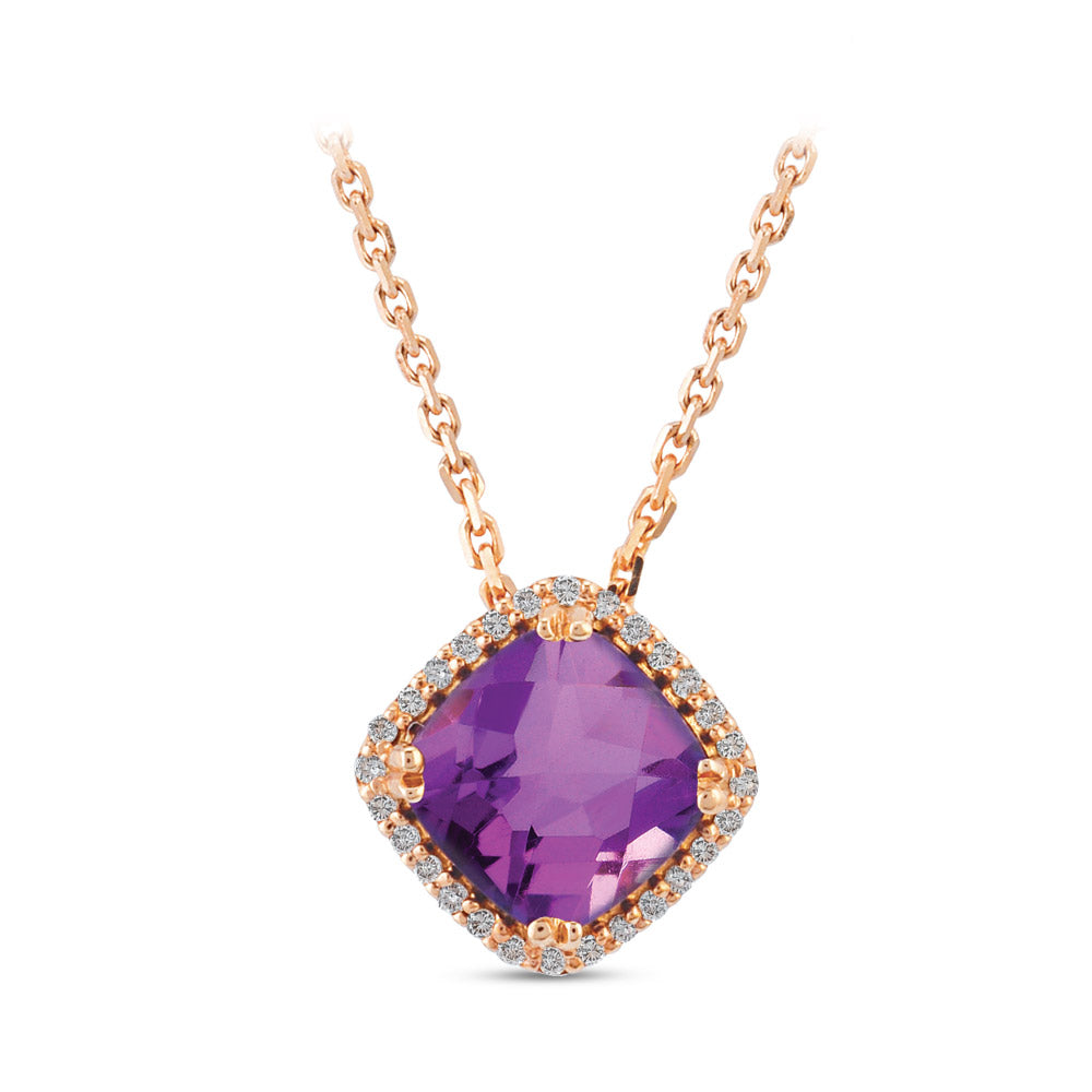 0.76 ct. Amethyst Halskette