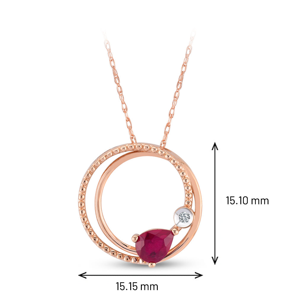 0.36 ct. Rubin Halskette