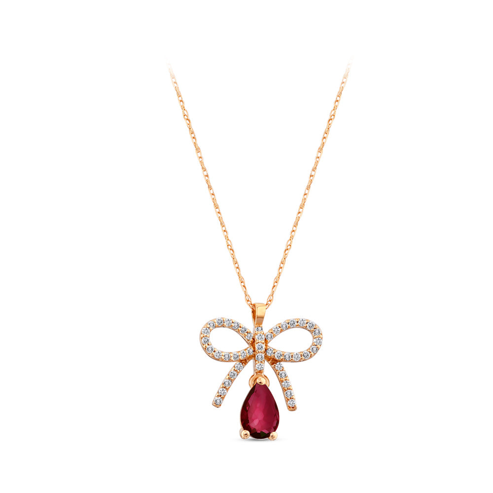 0.57 ct. Rubin Halskette