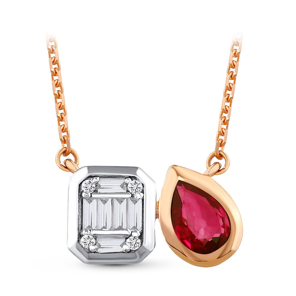0.67 ct. Rubin Halskette