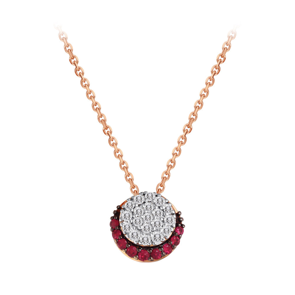 0.30 ct. Rubin Halskette