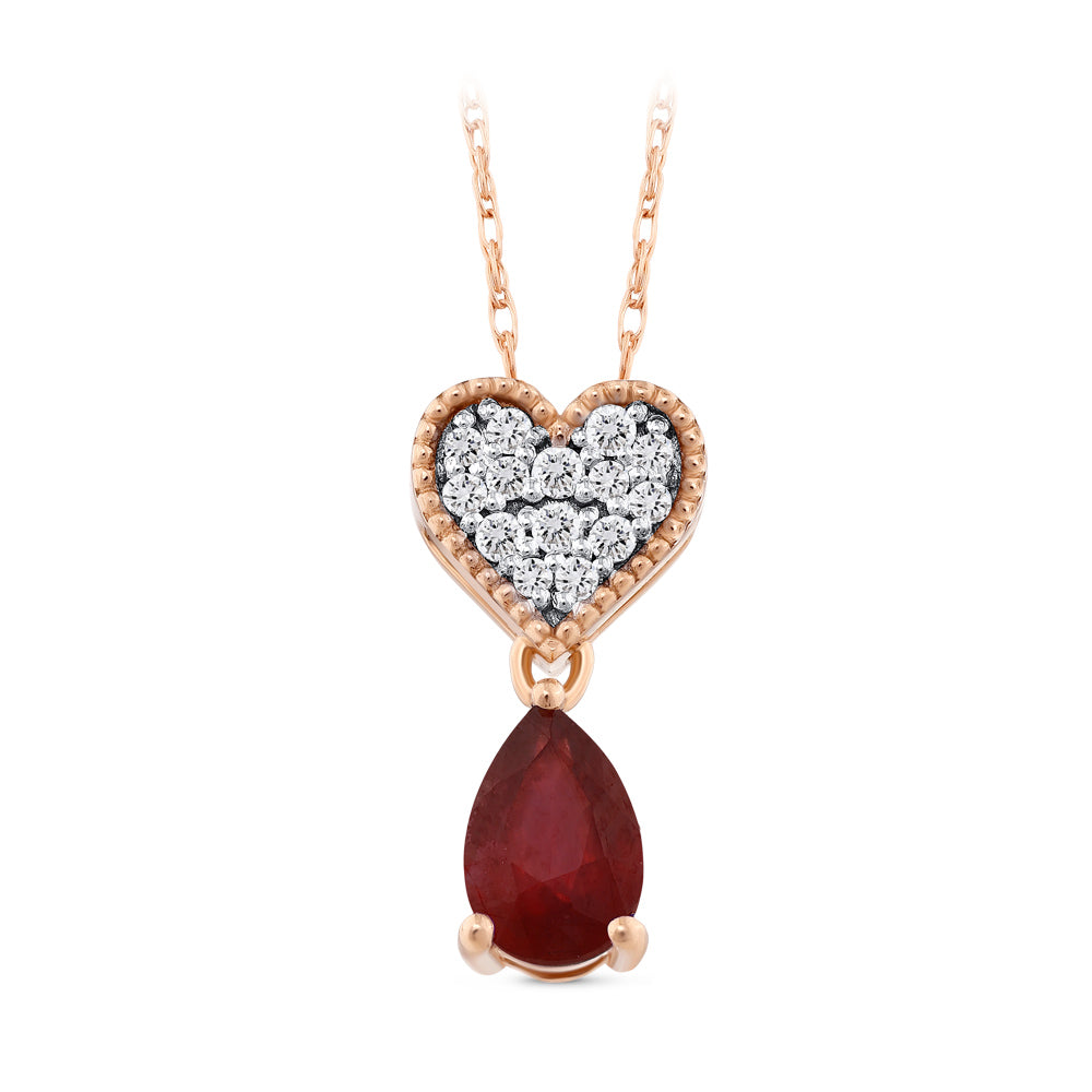 0.61 ct. Rubin Halskette