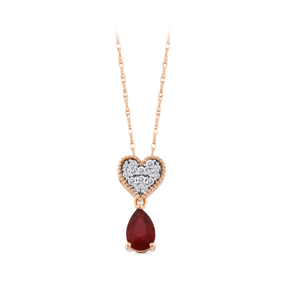 0.61 ct. Rubin Halskette
