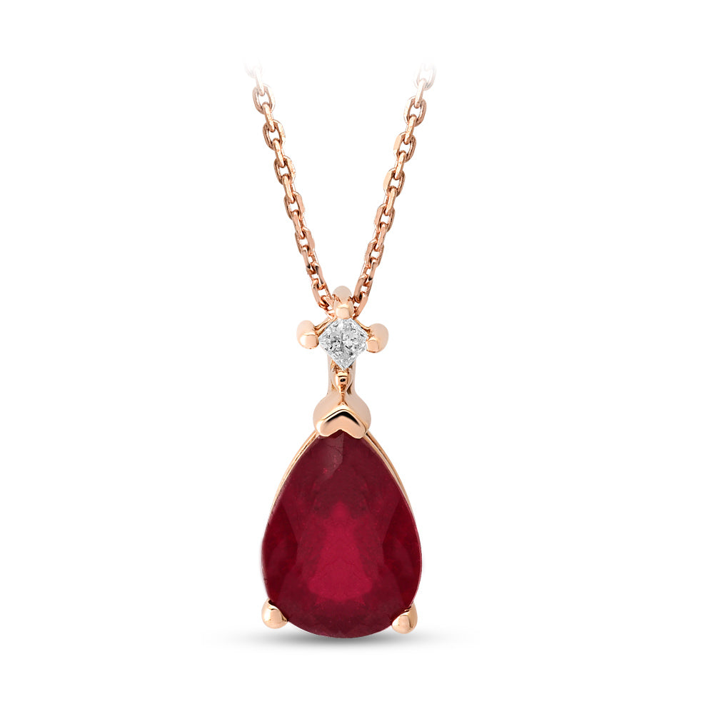 0.77 ct. Rubin Halskette