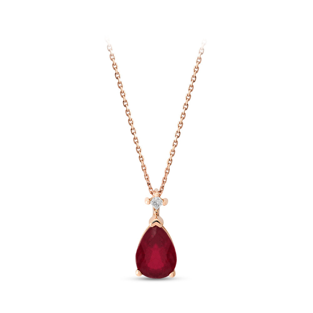 0.77 ct. Ruby Necklace