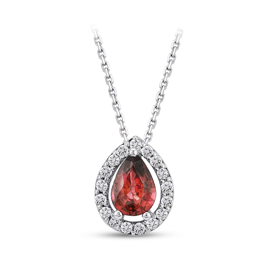 0.84 ct. Rubin Halskette