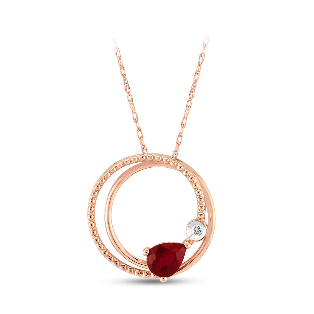 0.36 ct. Rubin Halskette
