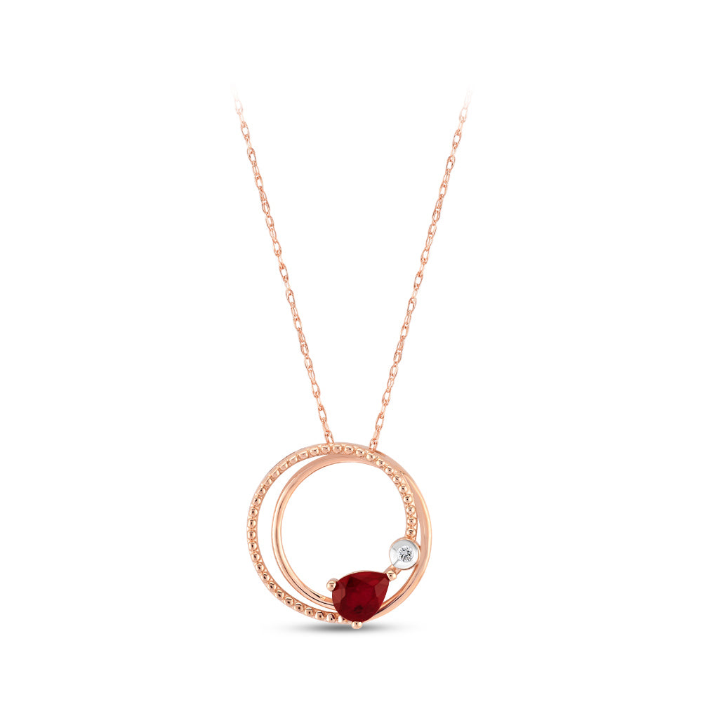 0.36 ct. Rubin Halskette