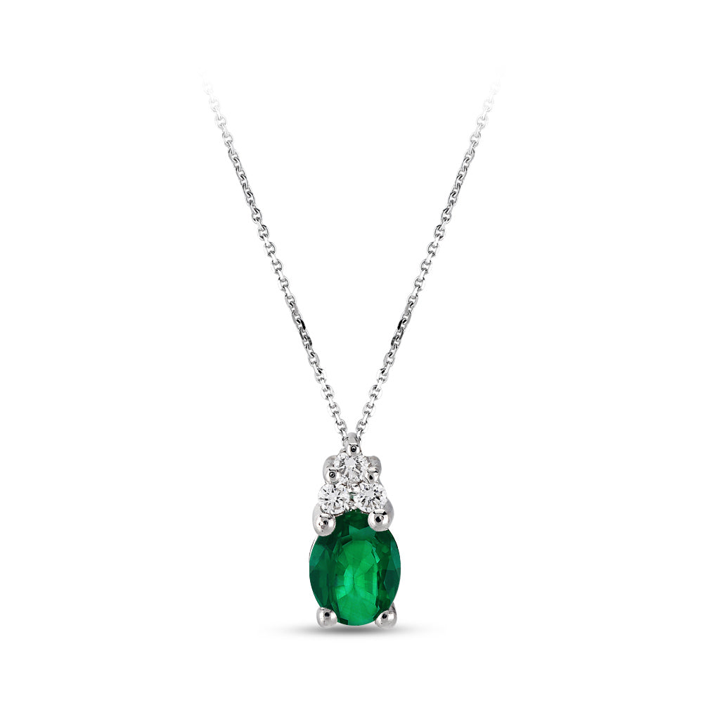 0.26 ct. Smaragd Halskette