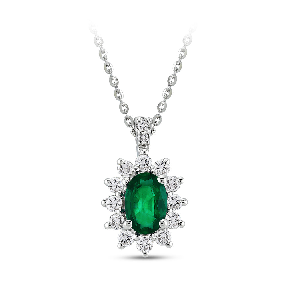 0.54 ct. Smaragd Halskette