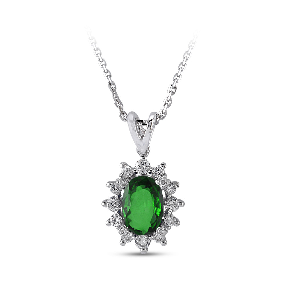 0.81 ct. Smaragd Halskette