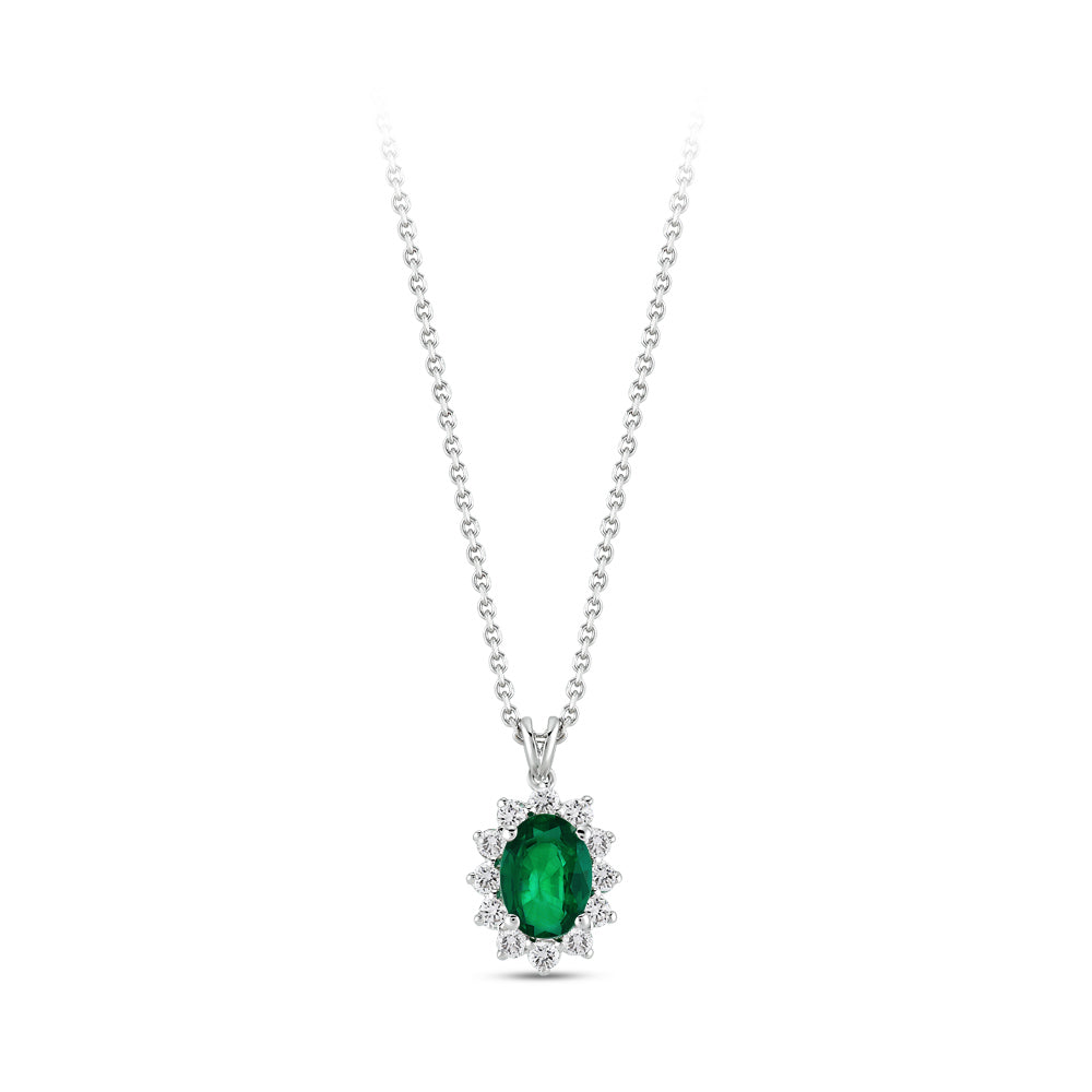 0.88 ct. Smaragd Halskette