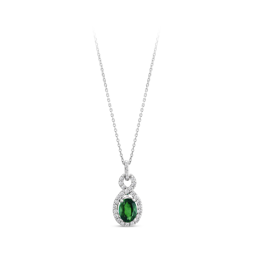 1.27 ct. Smaragd Halskette