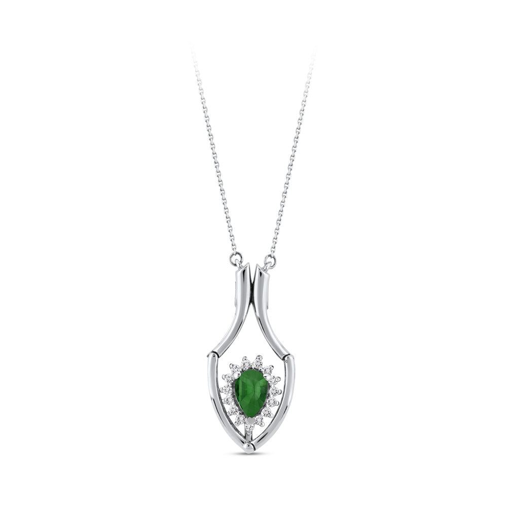 0.33 ct. Smaragd Halskette