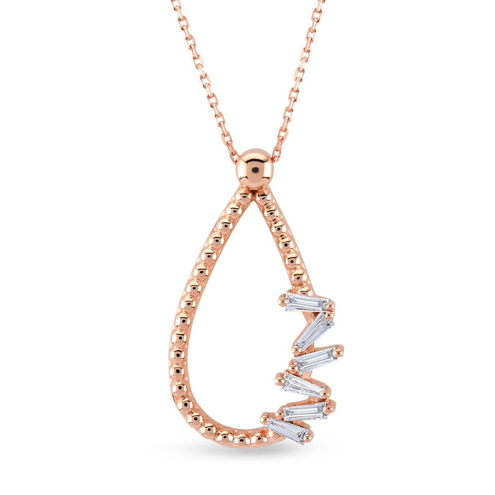0.10 ct. Design Anhänger mit Halskette