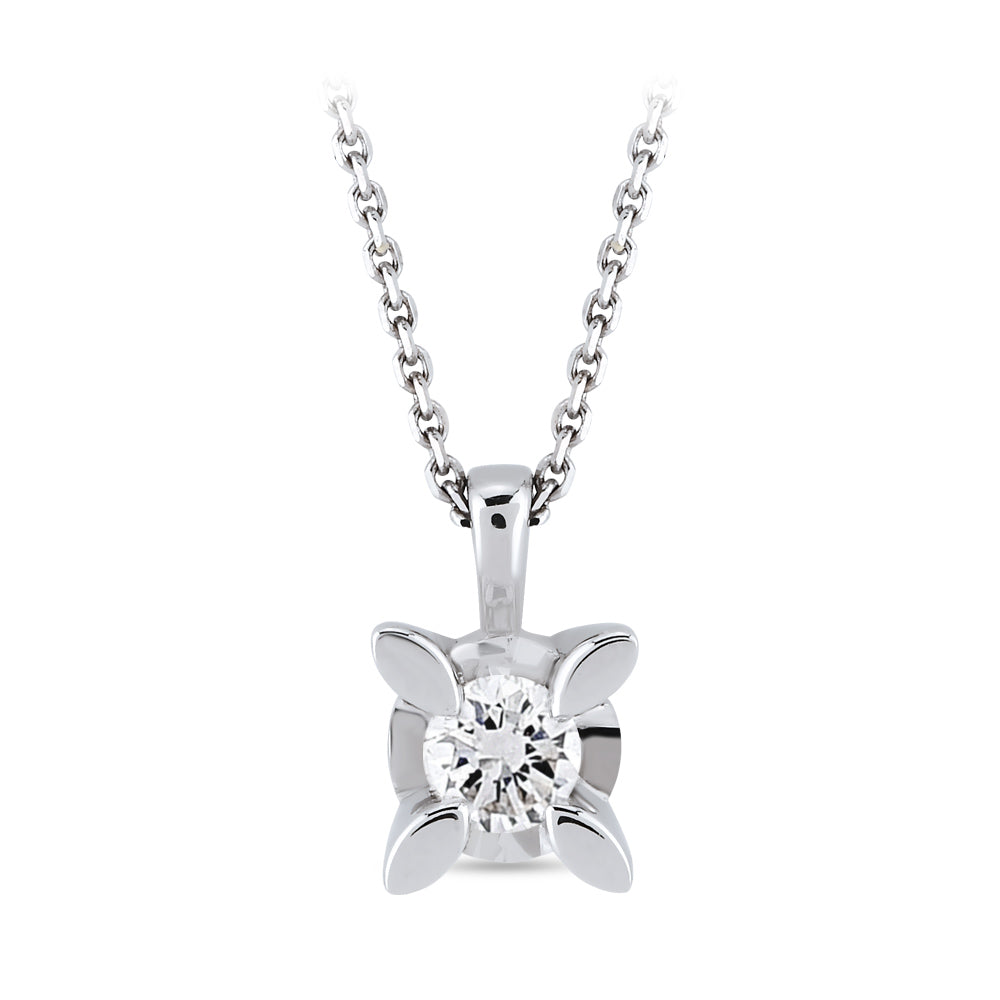 0.08 ct. Solitär Diamant Halskette