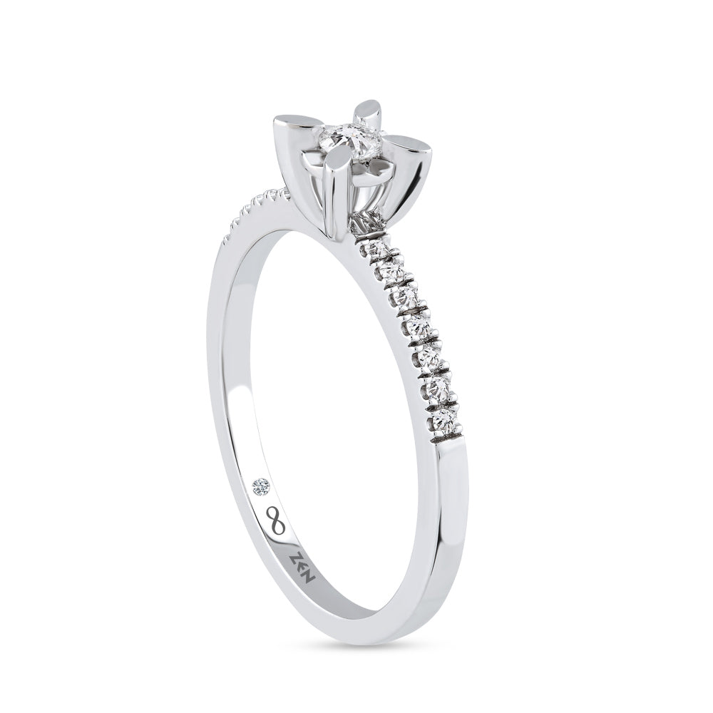 0.14 ct. Seitenstein Diamant Verlobungsring