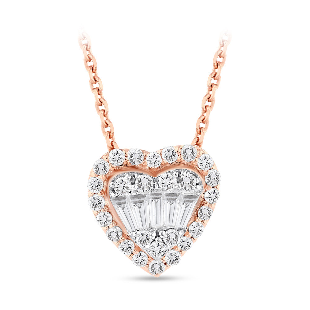 0.27 ct. Heart Diamond Necklace
