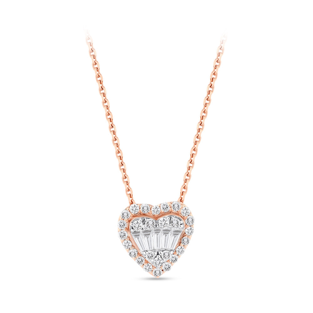 0.27 ct. Heart Diamond Necklace