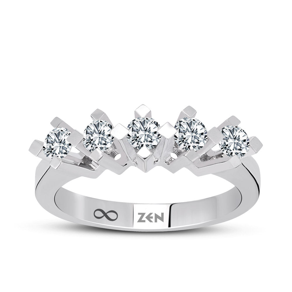 1.50 ct. Fünfstein Diamantring