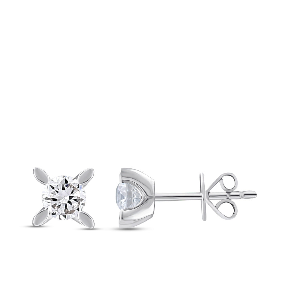 0.08 ct. Solitär Diamant Ohrstecker