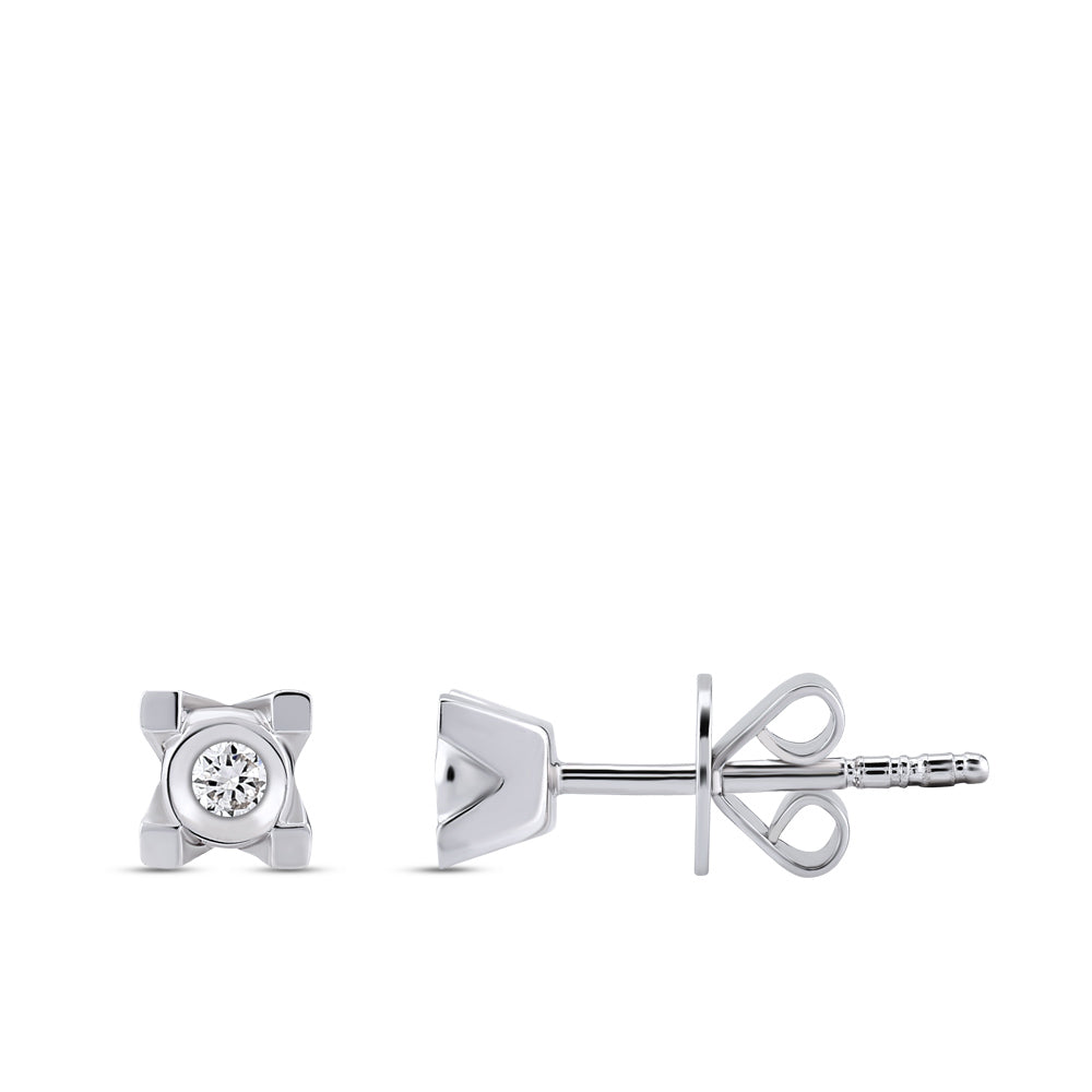 0.04 ct. Solitär Diamant Ohrstecker