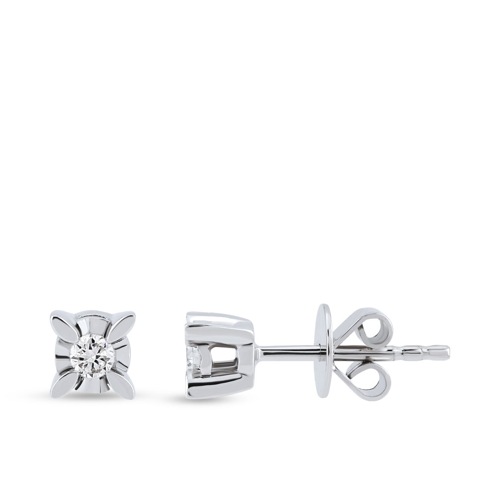 0.08 ct. Solitär Diamant Ohrstecker