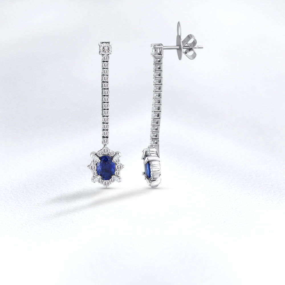 2.67 ct. Saphir Ohrringe