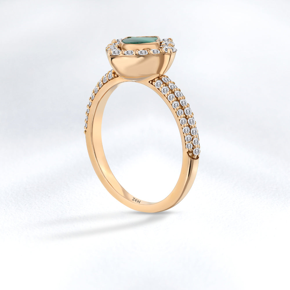 0.89 ct. Tulpe Diamantring