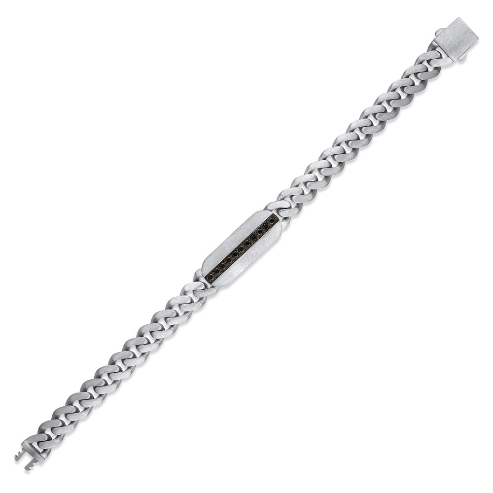 2.52 ct. Men Silver Diamond Bracelet