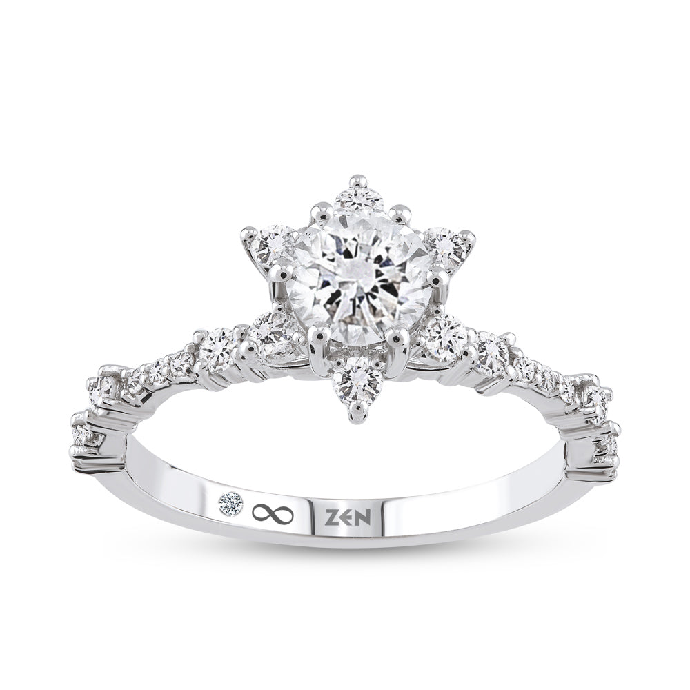 0.85 ct. Modern Diamond Engagement Ring
