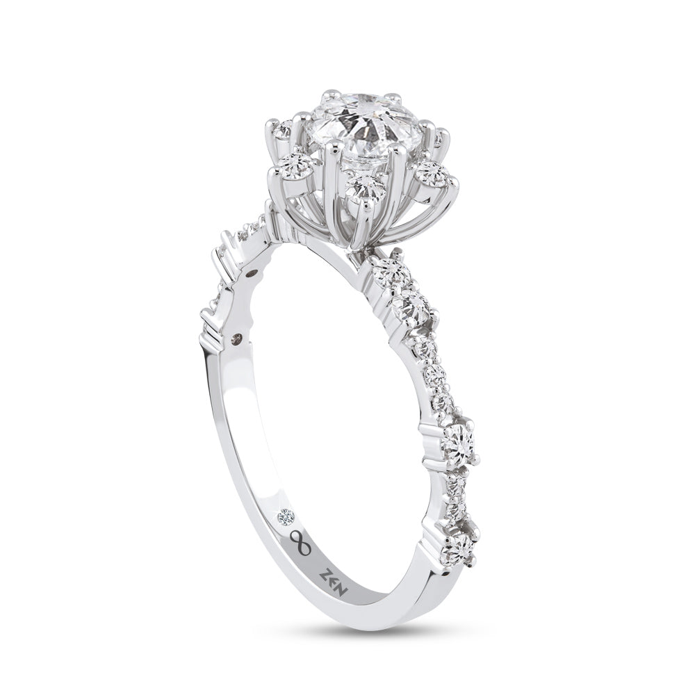 0.85 ct. Modern Diamond Engagement Ring